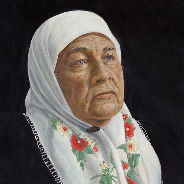 painting of an old woman