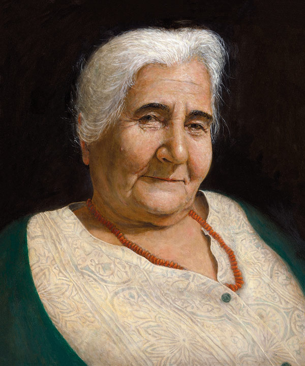 painting of an old woman