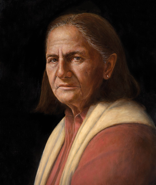 painting of an old woman