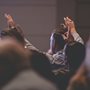 people praising in a church service