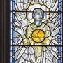 stained glass windows depicting angels