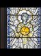 stained glass windows depicting angels