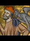 illustration of devils whispering in a man's ear