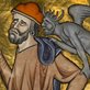 illustration of devils whispering in a man's ear