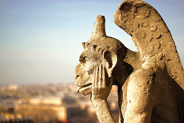 grotesque on the Notre-Dame Cathedral