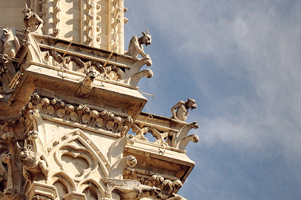 grotesques on the Notre-Dame Cathedral
