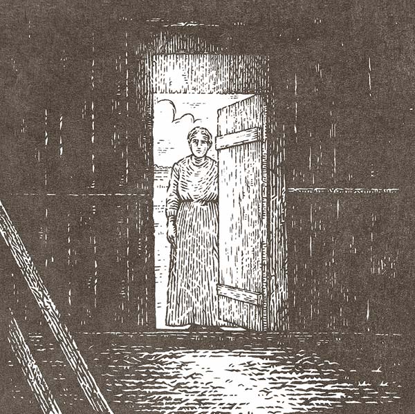 illustration of an open door