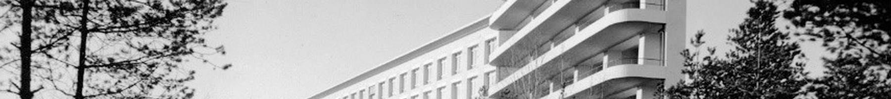 black and white photo of the Paimo Sanatorium