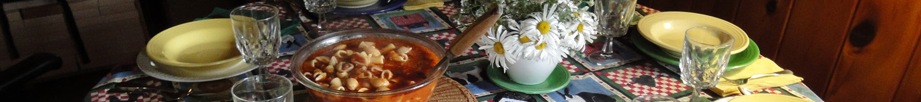 a table set for dinner