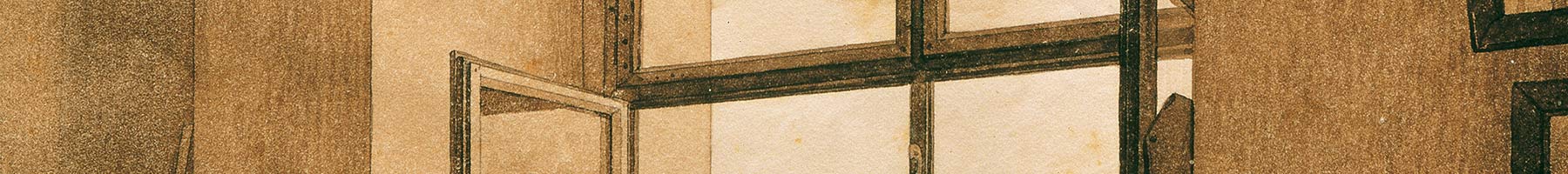 drawing of an open window