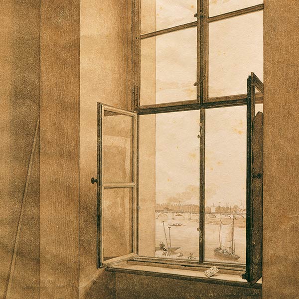 drawing of an open window