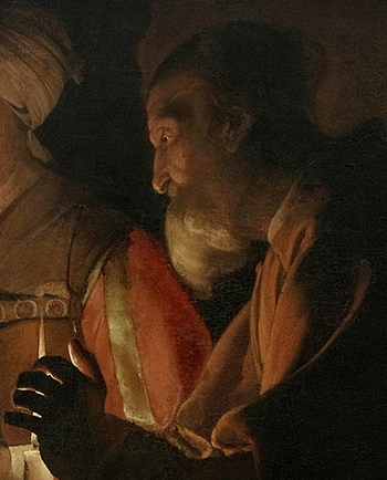 a shepherd at the nativity