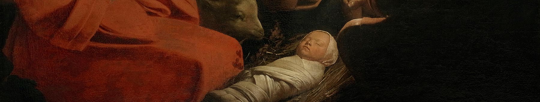 Jesus lying in a manger