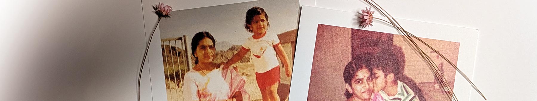 photographs of a boy and his mother