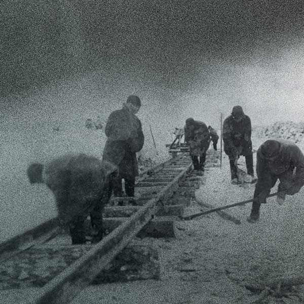 men building a railway