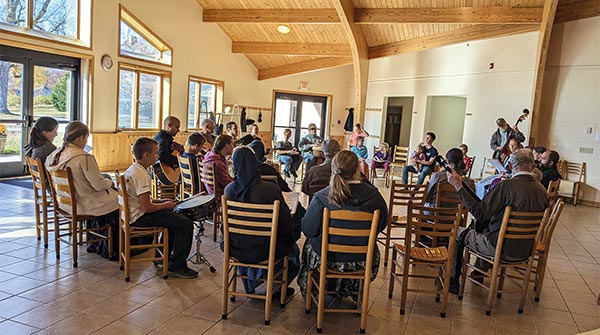 People sitting in a circle