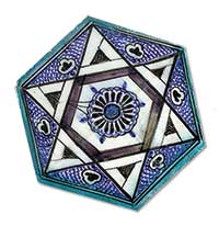 star shaped ceramic tile pattern